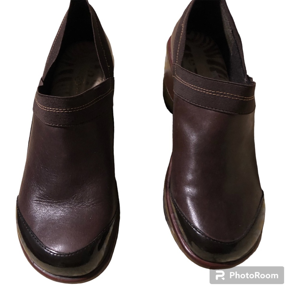 JAMBU SPORT WEDGE WOMENS 9.5 COMFORT CLOGS BROWN LEATHER Nurse Work School